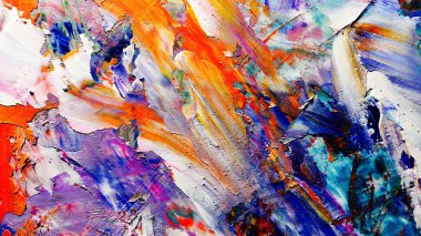 Renkli soyut arka plan duvar kağıdı. Modern motif görsel sanat. Yağlı boya karışımı. Moda el boyama bezi. Duvar dekorasyonu ve Duvar resimleri fikri.