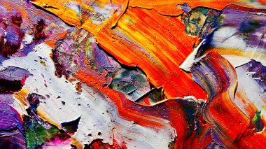 Renkli soyut arka plan duvar kağıdı. Modern motif görsel sanat. Yağlı boya karışımı. Moda el boyama bezi. Duvar dekorasyonu ve Duvar resimleri fikri.