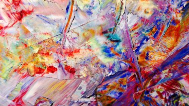 Renkli soyut arka plan duvar kağıdı. Modern motif görsel sanat. Yağlı boya karışımı. Moda el boyama bezi. Duvar dekorasyonu ve Duvar resimleri fikri