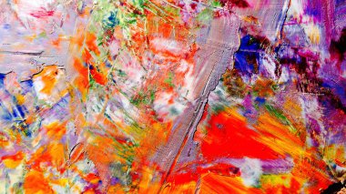 Renkli soyut arka plan duvar kağıdı. Modern motif görsel sanat. Yağlı boya karışımı. Moda el boyama bezi. Duvar dekorasyonu ve Duvar resimleri fikri