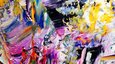 Renkli soyut arka plan duvar kağıdı. Modern motif görsel sanat. Yağlı boya karışımı. Moda el boyama bezi. Duvar dekorasyonu ve Duvar resimleri fikri