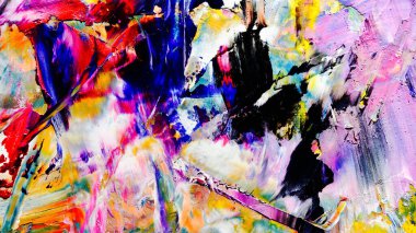 Renkli soyut arka plan duvar kağıdı. Modern motif görsel sanat. Yağlı boya karışımı. Moda el boyama bezi. Duvar dekorasyonu ve Duvar resimleri fikri