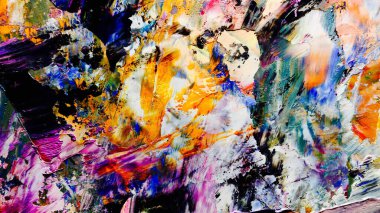 Renkli soyut arka plan duvar kağıdı. Modern motif görsel sanat. Yağlı boya karışımı. Moda el boyama bezi. Duvar dekorasyonu ve Duvar resimleri fikri.
