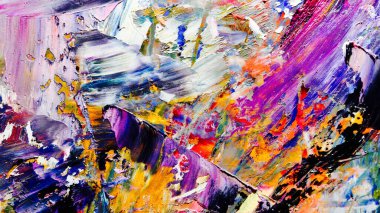 Renkli soyut arka plan duvar kağıdı. Modern motif görsel sanat. Yağlı boya karışımı. Moda el boyama bezi. Duvar dekorasyonu ve Duvar resimleri fikri.