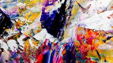 Renkli soyut arka plan duvar kağıdı. Modern motif görsel sanat. Yağlı boya karışımı. Moda el boyama bezi. Duvar dekorasyonu ve Duvar resimleri fikri.