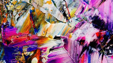Renkli soyut arka plan duvar kağıdı. Modern motif görsel sanat. Yağlı boya karışımı. Moda el boyama bezi. Duvar dekorasyonu ve Duvar resimleri fikri.