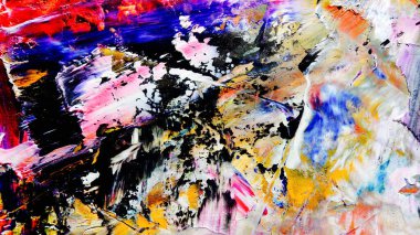 Renkli soyut arka plan duvar kağıdı. Modern motif görsel sanat. Yağlı boya karışımı. Moda el boyama bezi. Duvar dekorasyonu ve Duvar resimleri fikri.