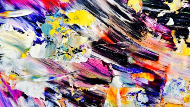 Renkli soyut arka plan duvar kağıdı. Modern motif görsel sanat. Yağlı boya karışımı. Moda el boyama bezi. Duvar dekorasyonu ve Duvar resimleri fikri.