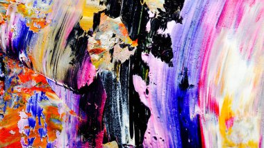 Renkli soyut arka plan duvar kağıdı. Modern motif görsel sanat. Yağlı boya karışımı. Moda el boyama bezi. Duvar dekorasyonu ve Duvar resimleri fikri.