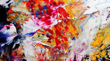 Renkli soyut arka plan duvar kağıdı. Modern motif görsel sanat. Yağlı boya karışımı. Moda el boyama bezi. Duvar dekorasyonu ve Duvar resimleri fikri.