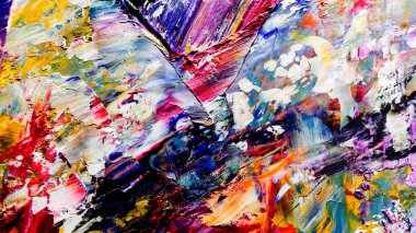 Renkli soyut arka plan duvar kağıdı. Modern motif görsel sanat. Yağlı boya karışımı. Moda el boyama bezi. Duvar dekorasyonu ve Duvar resimleri fikri.