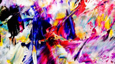 Renkli soyut arka plan duvar kağıdı. Modern motif görsel sanat. Yağlı boya karışımı. Moda el boyama bezi. Duvar dekorasyonu ve Duvar resimleri fikri.