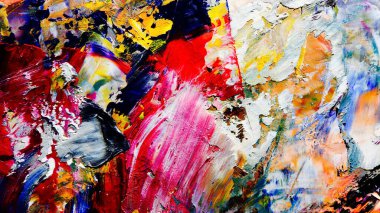 Renkli soyut arka plan duvar kağıdı. Modern motif görsel sanat. Yağlı boya karışımı. Moda el boyama bezi. Duvar dekorasyonu ve Duvar resimleri fikri.