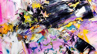 Renkli soyut arka plan duvar kağıdı. Modern motif görsel sanat. Yağlı boya karışımı. Moda el boyama bezi. Duvar dekorasyonu ve Duvar resimleri fikri.