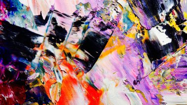 Renkli soyut arka plan duvar kağıdı. Modern motif görsel sanat. Yağlı boya karışımı. Moda el boyama bezi. Duvar dekorasyonu ve Duvar resimleri fikri.