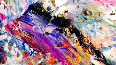 Renkli soyut arka plan duvar kağıdı. Modern motif görsel sanat. Yağlı boya karışımı. Moda el boyama bezi. Duvar dekorasyonu ve Duvar resimleri fikri.