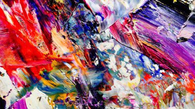 Renkli soyut arka plan duvar kağıdı. Modern motif görsel sanat. Yağlı boya karışımı. Moda el boyama bezi. Duvar dekorasyonu ve Duvar resimleri fikri.