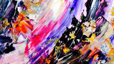 Renkli soyut arka plan duvar kağıdı. Modern motif görsel sanat. Yağlı boya karışımı. Moda el boyama bezi. Duvar dekorasyonu ve Duvar resimleri fikri. 