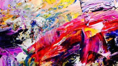 Renkli soyut arka plan duvar kağıdı. Modern motif görsel sanat. Yağlı boya karışımı. Moda el boyama bezi. Duvar dekorasyonu ve Duvar resimleri fikri. 