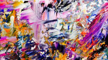 Renkli soyut arka plan duvar kağıdı. Modern motif görsel sanat. Yağlı boya karışımı. Moda el boyama bezi. Duvar dekorasyonu ve Duvar resimleri fikri. 