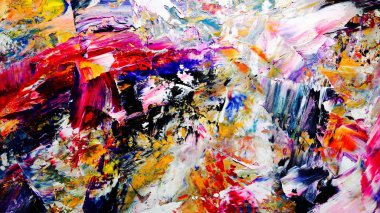 Renkli soyut arka plan duvar kağıdı. Modern motif görsel sanat. Yağlı boya karışımı. Moda el boyama bezi. Duvar dekorasyonu ve Duvar resimleri fikri. 