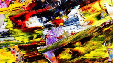 Renkli soyut arka plan duvar kağıdı. Modern motif görsel sanat. Yağlı boya karışımı. Moda el boyama bezi. Duvar dekorasyonu ve Duvar resimleri fikri. 