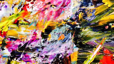 Renkli soyut arka plan duvar kağıdı. Modern motif görsel sanat. Yağlı boya karışımı. Moda el boyama bezi. Duvar dekorasyonu ve Duvar resimleri fikri.