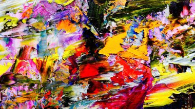 Renkli soyut arka plan duvar kağıdı. Modern motif görsel sanat. Yağlı boya karışımı. Moda el boyama bezi. Duvar dekorasyonu ve Duvar resimleri fikri.