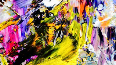 Renkli soyut arka plan duvar kağıdı. Modern motif görsel sanat. Yağlı boya karışımı. Moda el boyama bezi. Duvar dekorasyonu ve Duvar resimleri fikri.