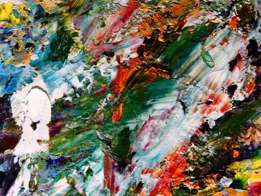 Renkli soyut arka plan duvar kağıdı. Modern motif görsel sanat. Yağlı boya karışımı. Moda el boyama bezi. Duvar dekorasyonu ve Duvar resimleri fikri.