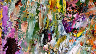 Renkli soyut arka plan duvar kağıdı. Modern motif görsel sanat. Yağlı boya karışımı. Moda el boyama bezi. Duvar dekorasyonu ve Duvar resimleri fikri.