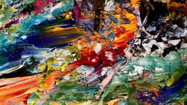 Renkli soyut arka plan duvar kağıdı. Modern motif görsel sanat. Yağlı boya karışımı. Moda el boyama bezi. Duvar dekorasyonu ve Duvar resimleri fikri.