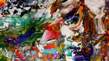 Renkli soyut arka plan duvar kağıdı. Modern motif görsel sanat. Yağlı boya karışımı. Moda el boyama bezi. Duvar dekorasyonu ve Duvar resimleri fikri.