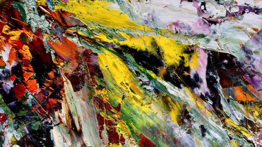 Renkli soyut arka plan duvar kağıdı. Modern motif görsel sanat. Yağlı boya karışımı. Moda el boyama bezi. Duvar dekorasyonu ve Duvar resimleri fikri.
