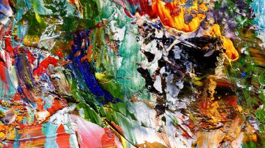 Renkli soyut arka plan duvar kağıdı. Modern motif görsel sanat. Yağlı boya karışımı. Moda el boyama bezi. Duvar dekorasyonu ve duvar resimleri fikri. 3 Boyutlu Doku