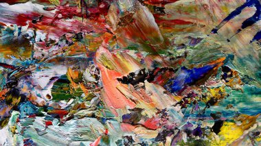 Renkli soyut arka plan duvar kağıdı. Modern motif görsel sanat. Yağlı boya karışımı. Moda el boyama bezi. Duvar dekorasyonu ve duvar resimleri fikri. 3 Boyutlu Doku