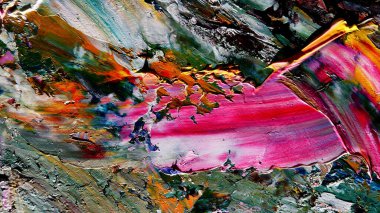 Renkli soyut arka plan duvar kağıdı. Modern motif görsel sanat. Yağlı boya karışımı. Moda el boyama bezi. Duvar dekorasyonu ve Duvar resimleri fikri.