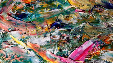 Renkli soyut arka plan duvar kağıdı. Modern motif görsel sanat. Yağlı boya karışımı. Moda el boyama bezi. Duvar dekorasyonu ve Duvar resimleri fikri.