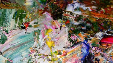 Renkli soyut arka plan duvar kağıdı. Modern motif görsel sanat. Yağlı boya karışımı. Moda el boyama bezi. Duvar dekorasyonu ve Duvar resimleri fikri.