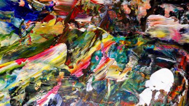 Renkli soyut arka plan duvar kağıdı. Modern motif görsel sanat. Yağlı boya karışımı. Moda el boyama bezi. Duvar dekorasyonu ve Duvar resimleri fikri.