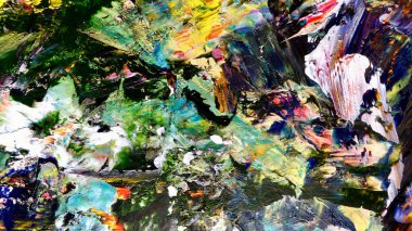 Renkli soyut arka plan duvar kağıdı. Modern motif görsel sanat. Yağlı boya karışımı. Moda el boyama bezi. Duvar dekorasyonu ve Duvar resimleri fikri.