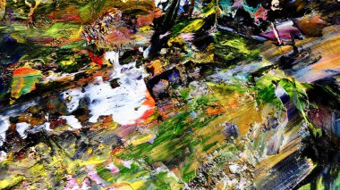 Renkli soyut arka plan duvar kağıdı. Modern motif görsel sanat. Yağlı boya karışımı. Moda el boyama bezi. Duvar dekorasyonu ve Duvar resimleri fikri.