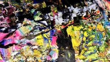 Renkli soyut arka plan duvar kağıdı. Modern motif görsel sanat. Yağlı boya karışımı. Moda el boyama bezi. Duvar dekorasyonu ve Duvar resimleri fikri