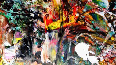 Renkli soyut arka plan duvar kağıdı. Modern motif görsel sanat. Yağlı boya karışımı. Moda el boyama bezi. Duvar dekorasyonu ve Duvar resimleri fikri