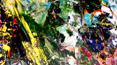 Renkli soyut arka plan duvar kağıdı. Modern motif görsel sanat. Yağlı boya karışımı. Moda el boyama bezi. Duvar dekorasyonu ve Duvar resimleri fikri