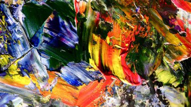 Renkli soyut arka plan duvar kağıdı. Modern motif görsel sanat. Yağlı boya karışımı. Moda el boyama bezi. Duvar dekorasyonu ve Duvar resimleri fikri