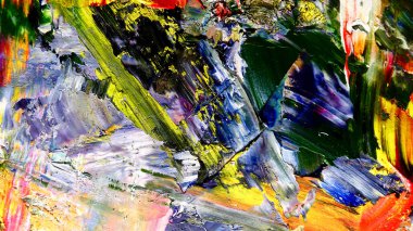 Renkli soyut arka plan duvar kağıdı. Modern motif görsel sanat. Yağlı boya karışımı. Moda el boyama bezi. Duvar dekorasyonu ve Duvar resimleri fikri