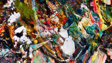 Renkli soyut arka plan duvar kağıdı. Modern motif görsel sanat. Yağlı boya karışımı. Moda el boyama bezi. Duvar dekorasyonu ve Duvar resimleri fikri