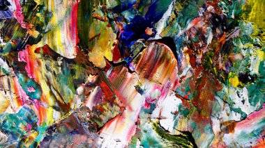 Renkli soyut arka plan duvar kağıdı. Modern motif görsel sanat. Yağlı boya karışımı. Moda el boyama bezi. Duvar dekorasyonu ve Duvar resimleri fikri.