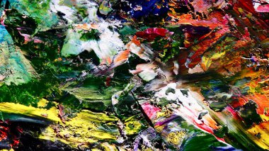 Renkli soyut arka plan duvar kağıdı. Modern motif görsel sanat. Yağlı boya karışımı. Moda el boyama bezi. Duvar dekorasyonu ve Duvar resimleri fikri.